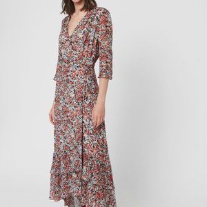 Allsaints Delana Wilde Floral Wrap Dress